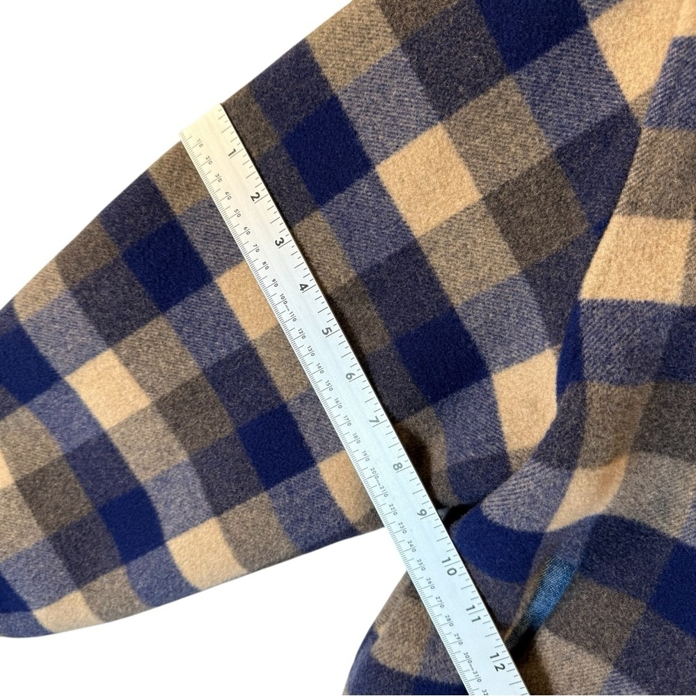 Sandro France Parisian-inspired Blue Checked Wool Denim Short Coat Sz French 36 - Picture 7 of 10